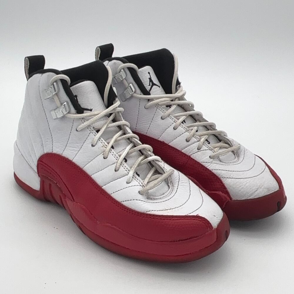 Air Jordan 12 Retro Cherry 2023 GS 153265-116 Size 5.5Y White Red